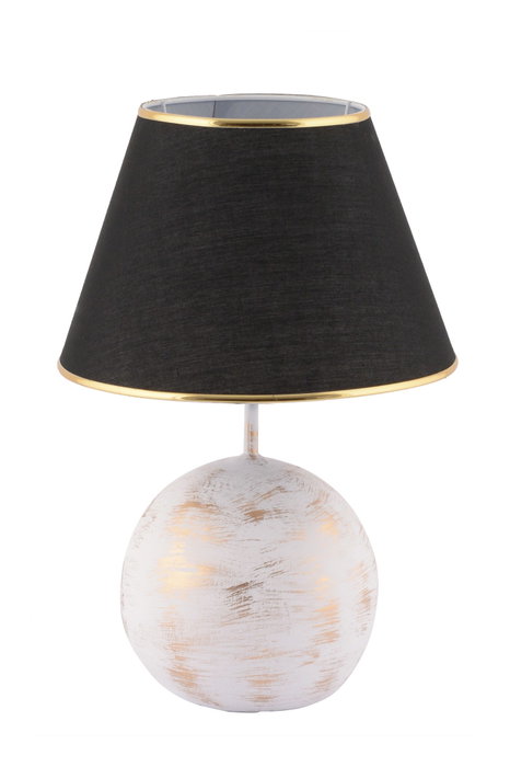 Opviq Lámpara de Mesa Balloon Negro, Blanco y Dorado